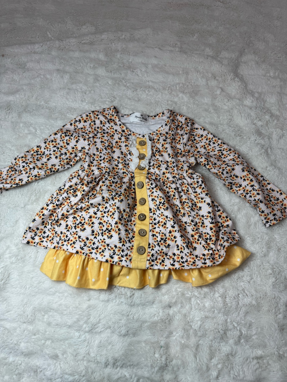Marie Nicole Floral Top Ruffled